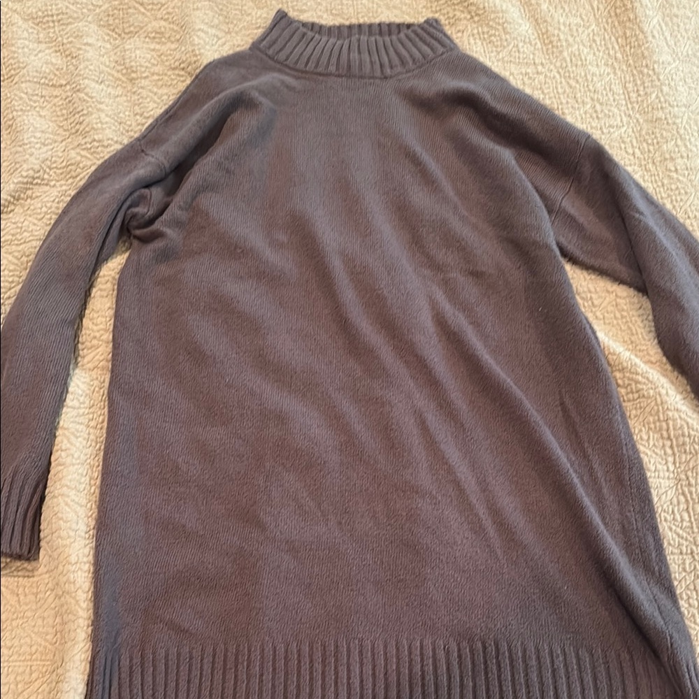 BP Gray Turtleneck Sweater Dress Long Sleeves
